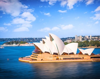 Sydney Opera House, Sydney Harbour Print, Aerial Photography, Zoom Background, Australia Poster, Wall Art, Travel Decor, Birthday Gift for