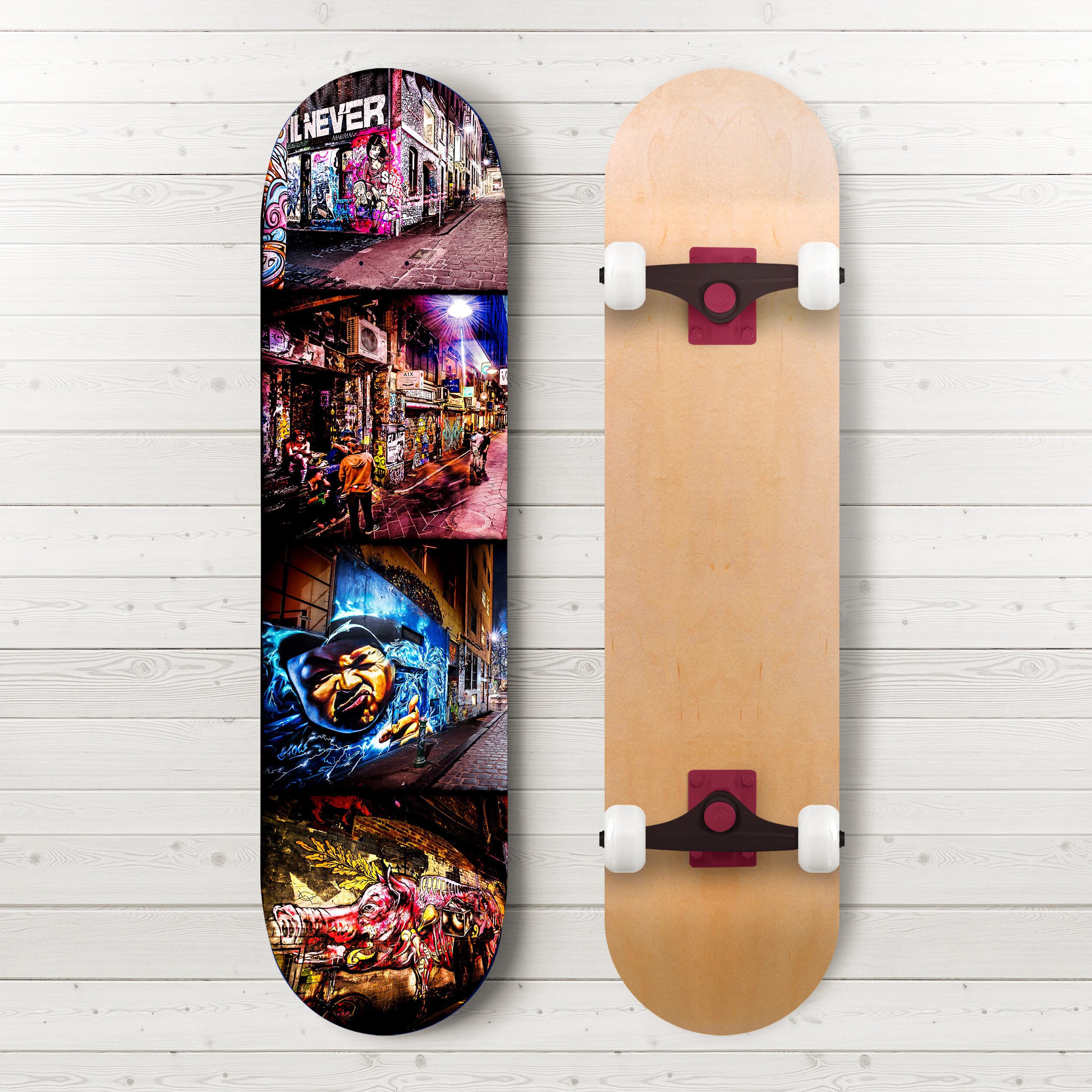 Skateboard Art, Boys Room Decor, Graffiti Wall Art