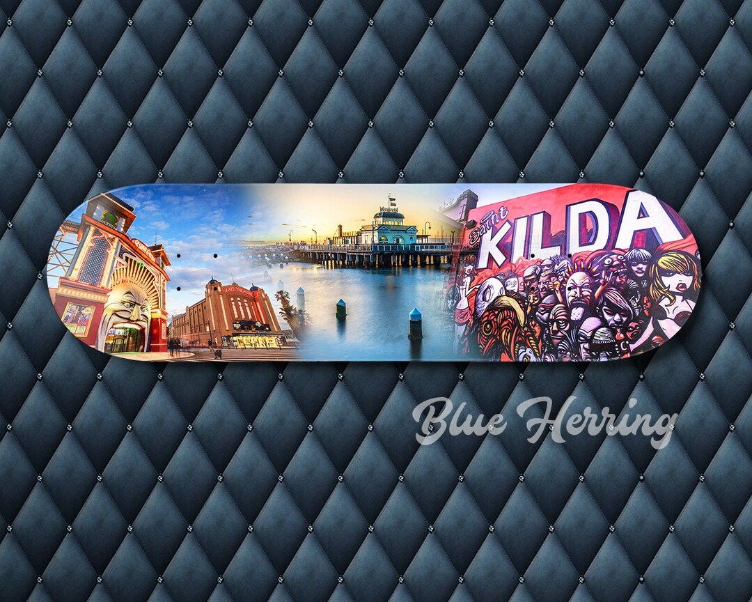 Skateboard Wall Art St Kilda Beach St Kilda Pier Melbourne Etsy