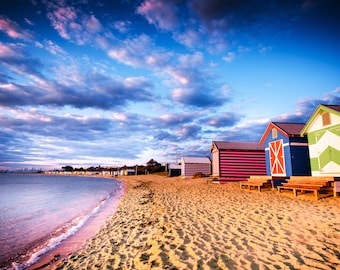 Beach Hut, Beach Print, Brighton Beach hut, Melbourne Photography, Childrens decor, beach cottage decor, Coastal decor, Australia made