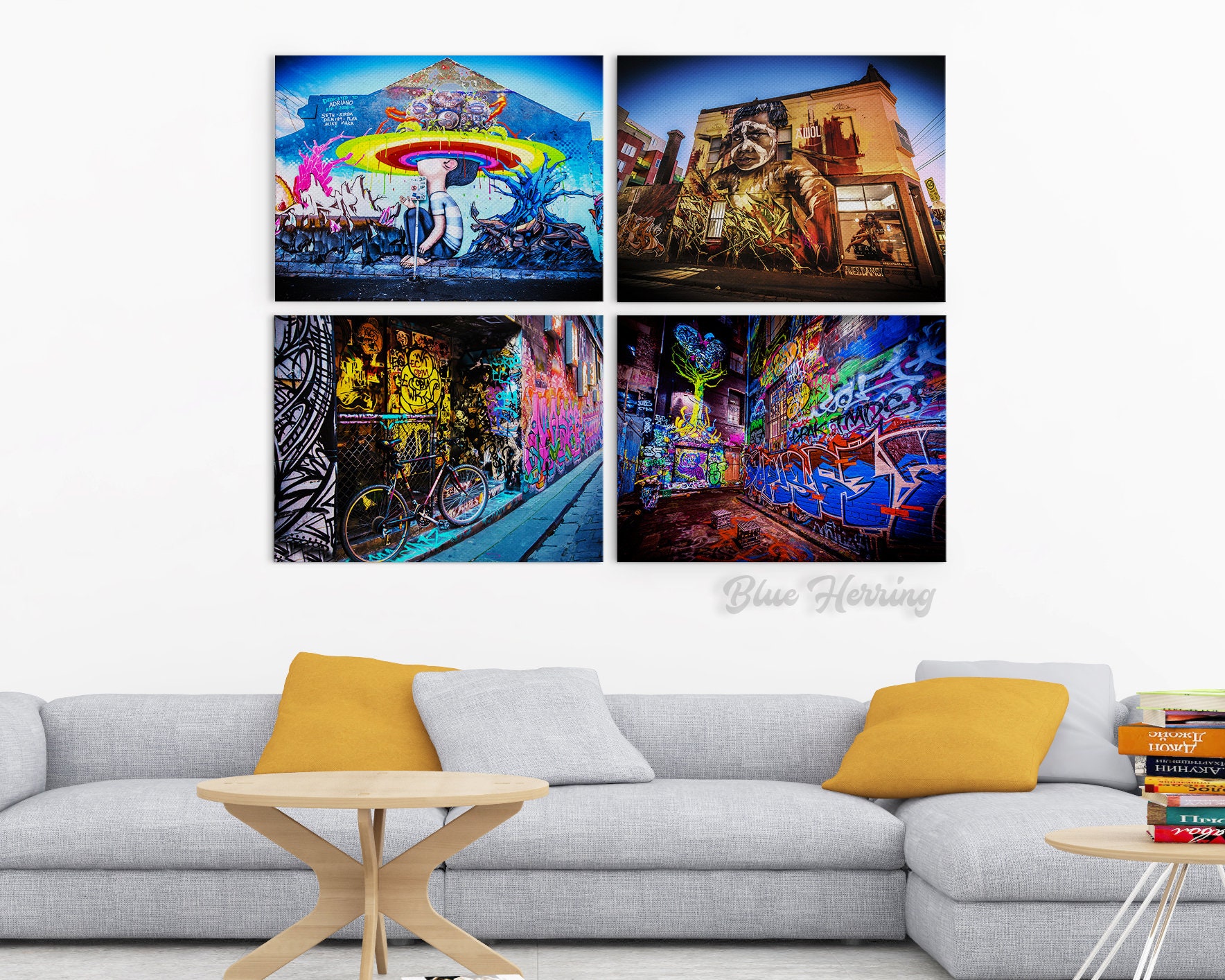 Graffiti Wall Art Street Art Print Colour Street Melbourne Etsy Uk