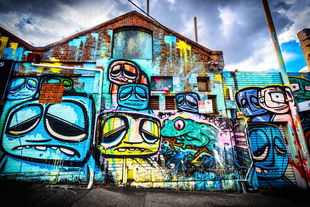 Street Art Graffiti, Graffiti Wall Art, Gift for Boyfriend, Melbourne