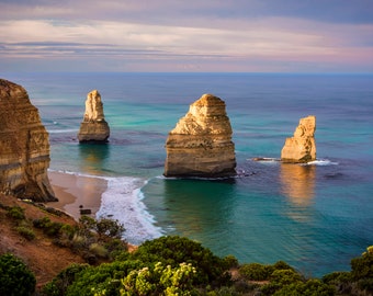 Great Ocean Road Print, Twelve Apostles, Ocean Photography, Australian Made, Oversized Wall Art, April Birthday Gifts, Blue Herring Design
