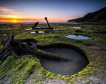 Shipwreck art, Great Ocean Road Print, Twelve Apostles, Anchor wall decor, Australia National Park Art, Coastal photography, Nautical Gift