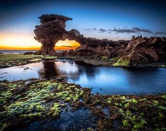 Mornington Peninsula, Australian landscape, Panorama print, Melbourne Beach, National Park, Sunset Wall Art, Travel Gift, Postsea Rye Ocean