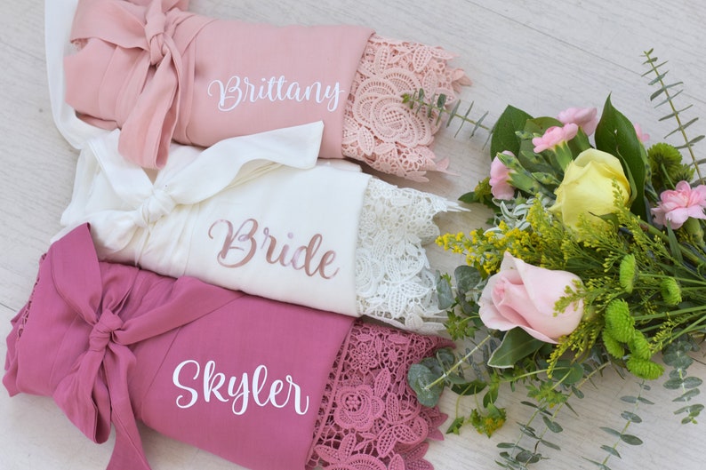 Bridesmaid Robes Bridesmaid Gifts Bridal Party Gift Cotton Etsy