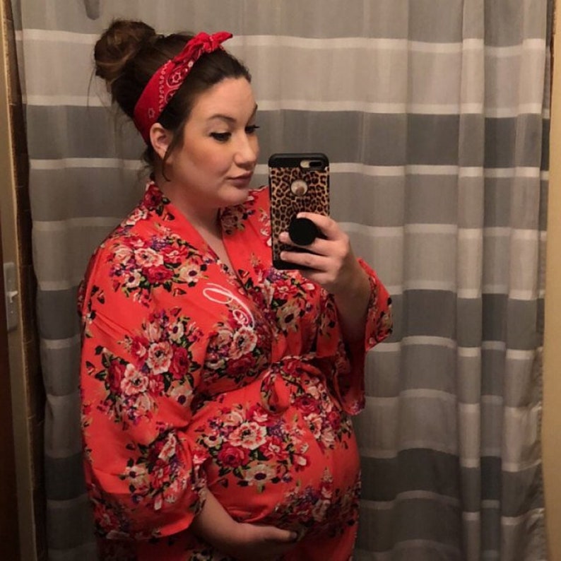 Floral Cotton Maternity robe hospital robe nursing robe Etsy