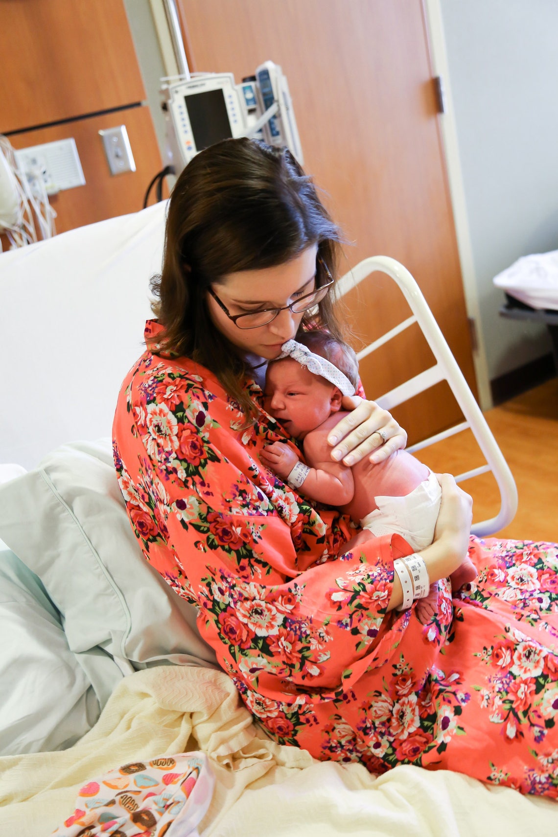 Floral Cotton Maternity robe hospital robe nursing robe Etsy