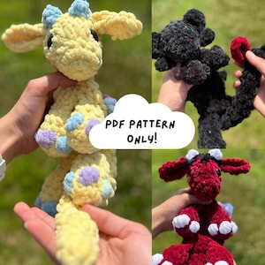 2 in 1 Baby Dragon Crochet Pattern with Fuzzy Mod Pdf Crochet Pattern ONLY!
