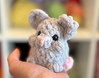 Crochet Mouse Plushie Palm Pal Handmade Birthday Gift Plushie