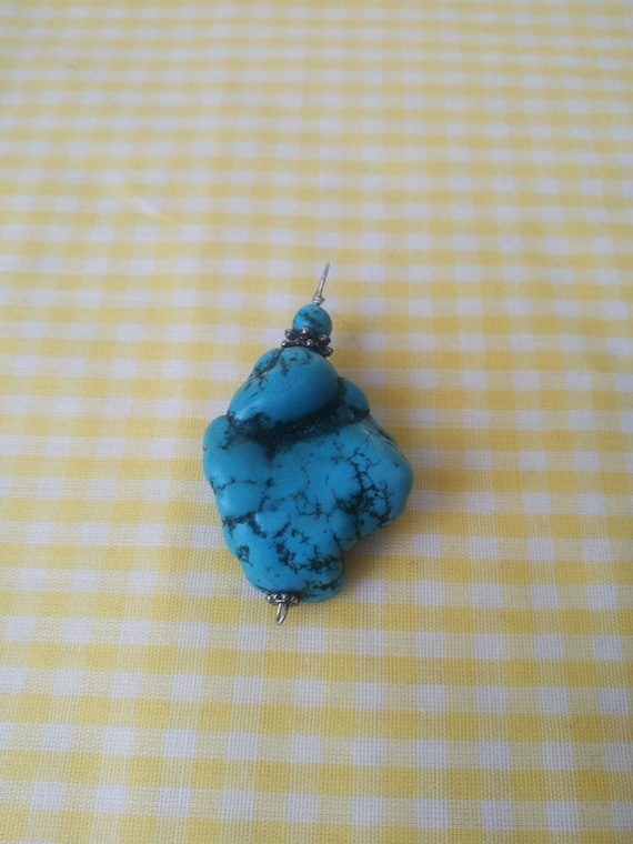 A Turquoise or Howlite Pendant - image 1