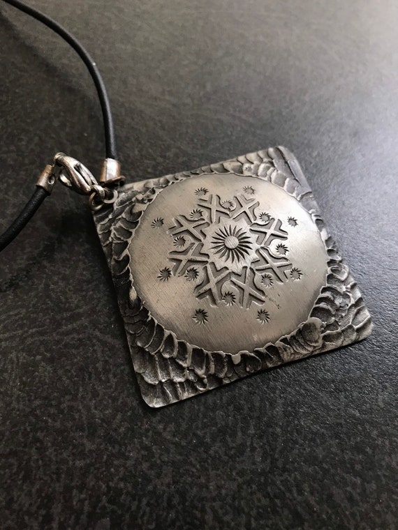 Norwegian Tin Hand-crafted pendant - image 1