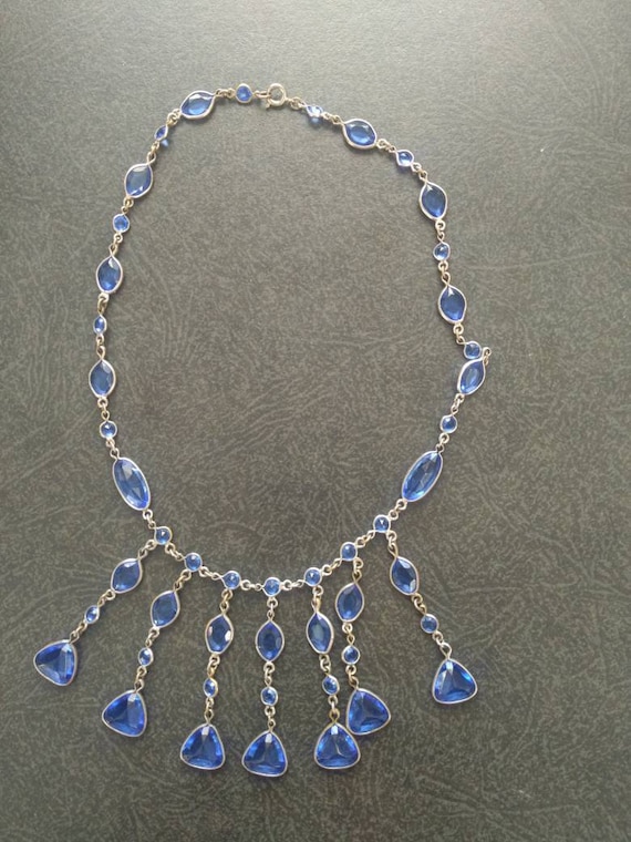 Sterling Silver & blue Topaz Necklace