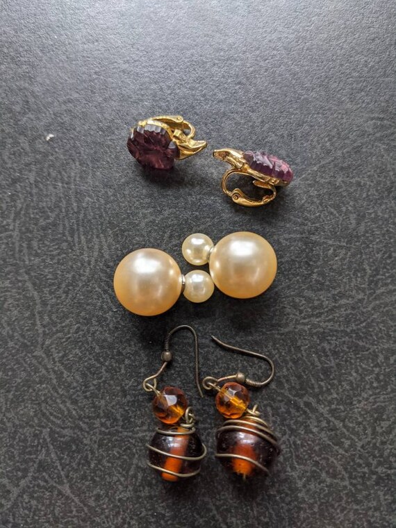 3 pairs of  earrings - image 3