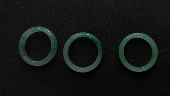 3 natural Jadeite rings - image 3