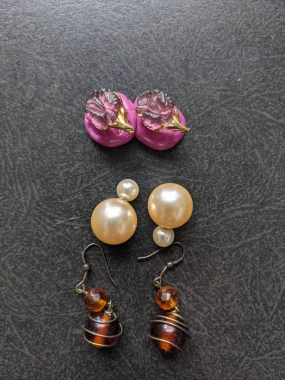 3 pairs of  earrings