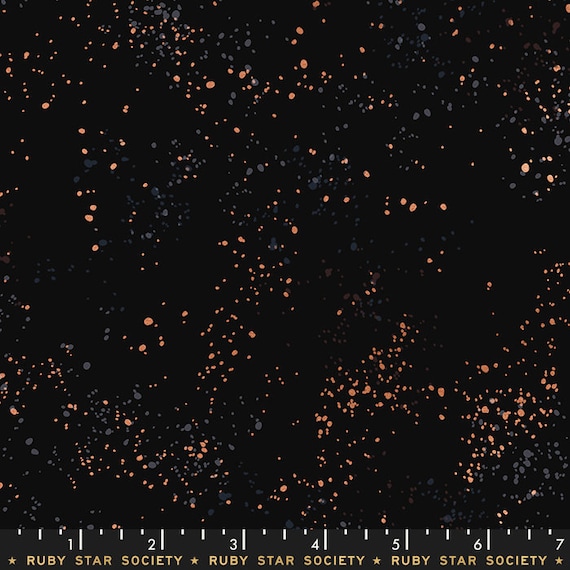 Speckled Metallic Black, RS5027 61M Ruby Star- Sold by the half-yard cut continuous