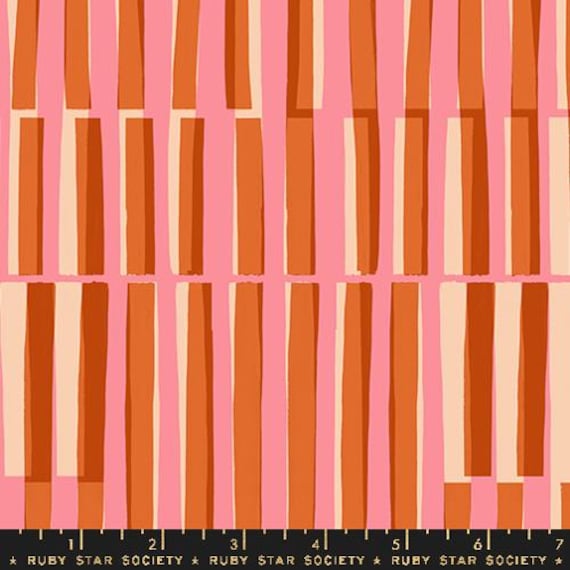 Geometry, Ladders, Vintage Stripes, Sorbet RS5170 13, Ruby Star, Moda, sold by the yard