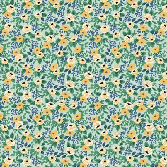 Orchard, Garden Party - Rosa, in Mint, RP305-MI9, By Rifle Paper Co, for Cotton+Steel, sold by the 1/2 yard or the yard