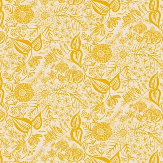 Honeybee Garden, Bee Garden, Sunshine Fabric, EH104-SB2, RJR/Cotton and Steel, sold by the 1/2 yard or the yard