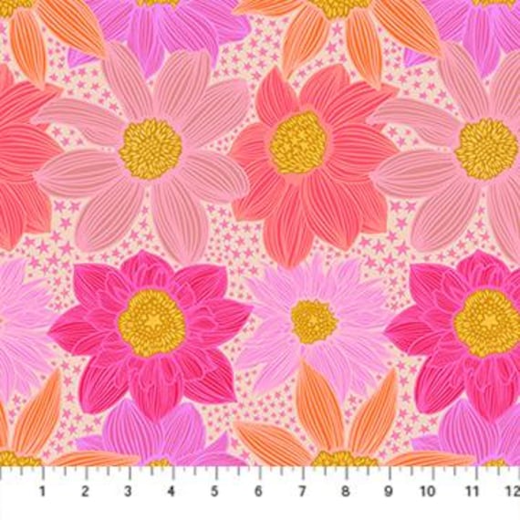 Jumpstart, Stars & Stripes, in Pink, AMT132-23C, Anna Maria Textiles, Northcott Fabrics, sold by the yard
