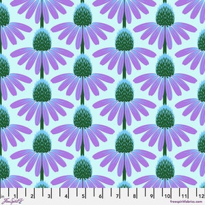 Echinacea, in Grape, Love Always, AM, by Anna Maria, for FreeSpirit Fabrics, sold by the 1/2 yard or the yard