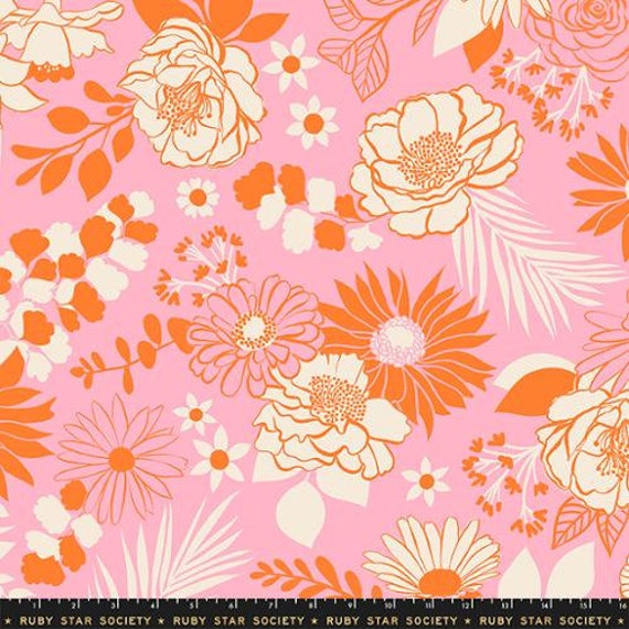 Reverie, 108" Posy, By Melody Miller, RS0057 13, Ruby Star, sold by the yard
