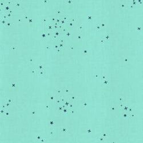 CS100-MI6U Cotton+Steel Basics - Freckles - Mint Chip Unbleached Fabric-Sold by the half-yard cut continuous