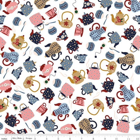 A Spoonful of Sugar Tea & Sugar Cloud Riley Blake Designs, sold by the yard