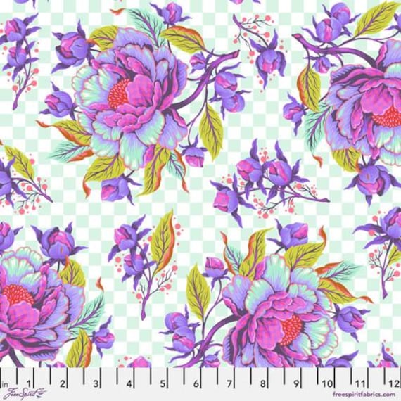Untamed, By Tula Pink,Peony for Your Thoughts, in Nova, sold by the 1/2 yard or the yard