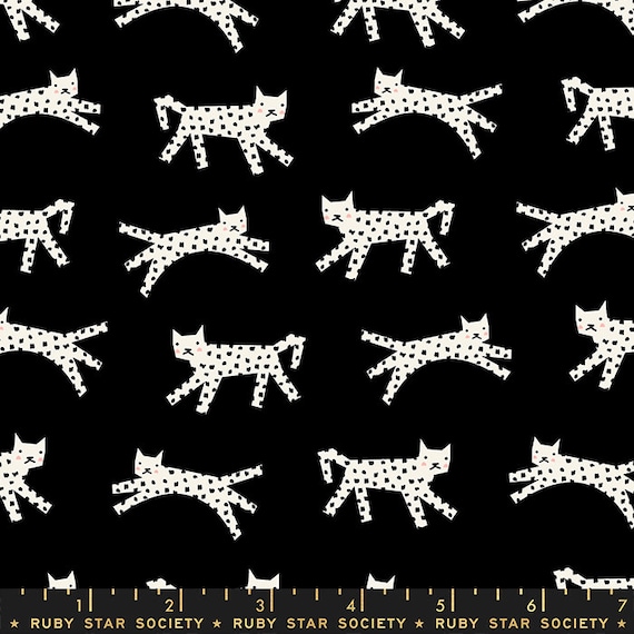Darlings 2, Snow Leopard, Black, RS5061 14, Ruby Star, Moda, Sold by the 1/2 yard or the yard