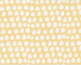 Little Ducklings, in Yellow and White dots, 25107 14 Moda, By Paper And Cloth, Sold by the 1/2 yard or the yard
