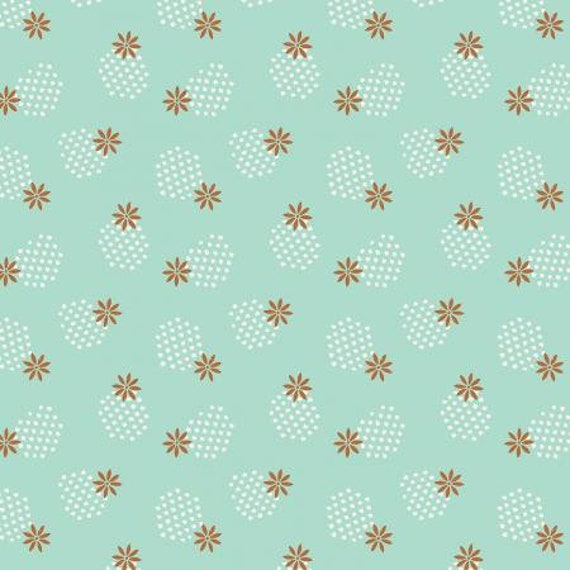 Modern Meadow - Spritely Sprouts - Mint Fabric- JT103-MI1- Cotton and Steel- Sold by the 1/2 yard or the yard