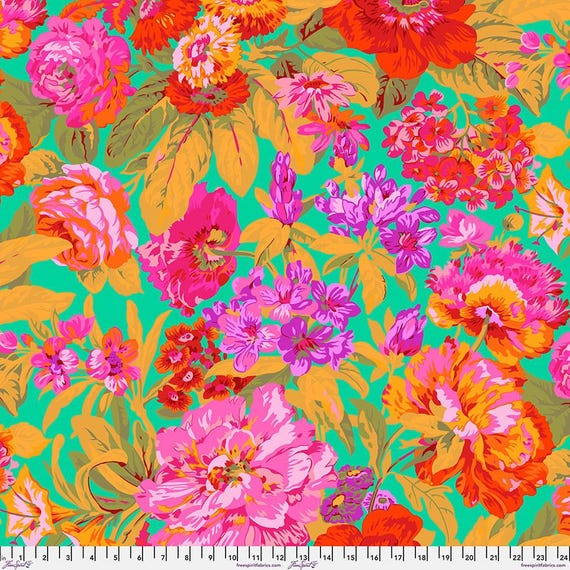 Voluptuous, in Green, By Philip Jacobs, for the Kaffe Fassett Collective, February 2026, FreeSpirit Fabrics, sold by the yard