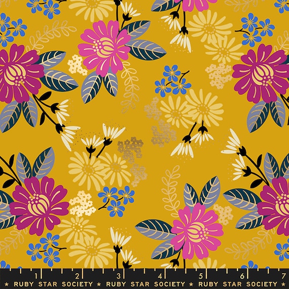 Reign, Eminence Goldenrod, RS1026 12M Ruby Star, Rashida Coleman Hale, Moda Fabrics, Sold by the 1/2 yard or the yard