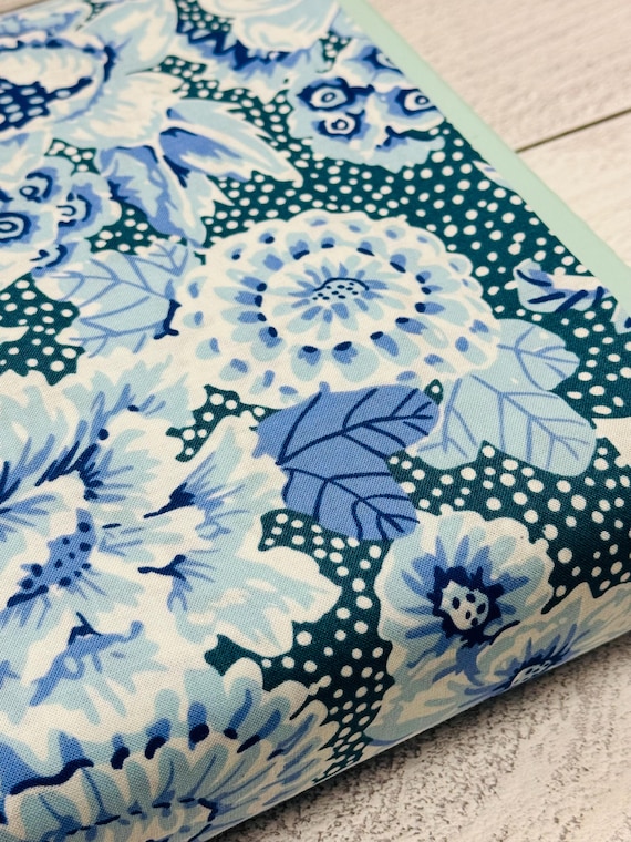 Floral With Dots, in Blue, Kaffe Fassett, From the Archives, PWGP002.Blue, sold by the yard