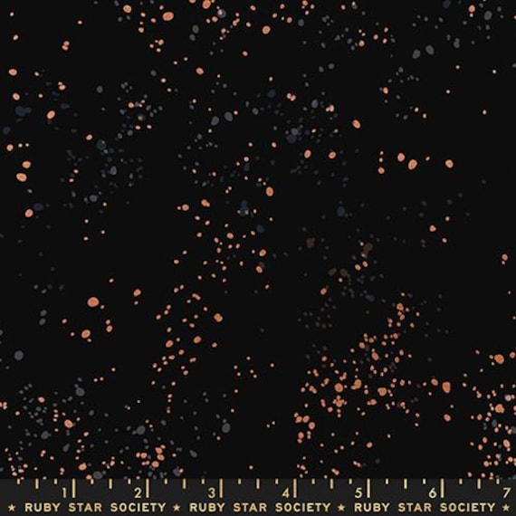 Speckled, Canvas, Metallic Black, RS1117 61LM, Ruby Star, Sold by the yard