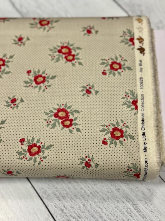 Tilda, Merry Little Christmas, Joy, in Blue, TL100628, sold by the yard