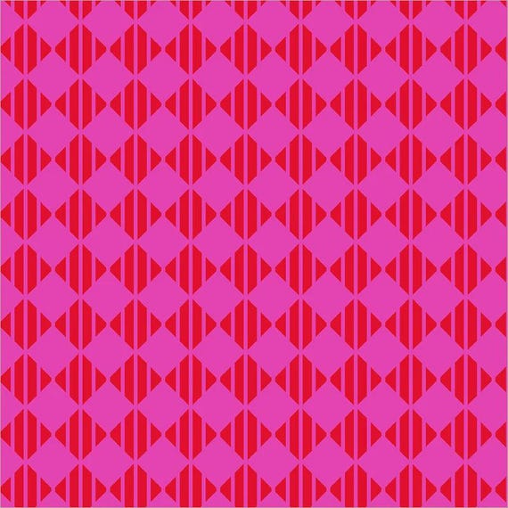 Checker 55382-1 Red/Pink ,by Annabel Wrigley, Windham Fabrics, sold by the yard