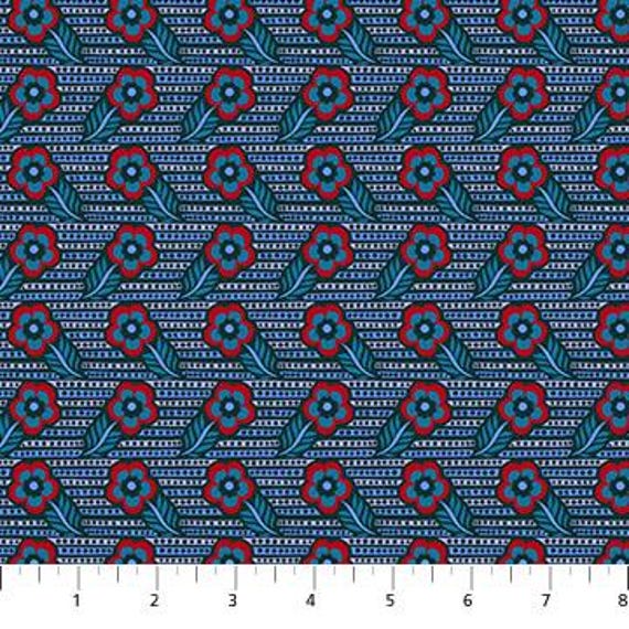 Shooting Star, AMT121-62V, in Indigo, By Anna Maria Parry, Anna Maria Textiles, sold by the yard