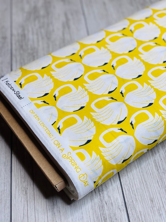 On a Spring Day - Loving Swans - Sundance Fabric- LV401-SU2- Cotton and Steel- RJR- Sold by the 1/2 yard or the yard