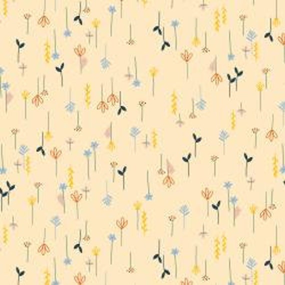 AE102-TW1 Dear Friends - Hide and Seek - Twine Fabric- Cotton and Steel- RJR- Sold by the 1/2 yard or the yard