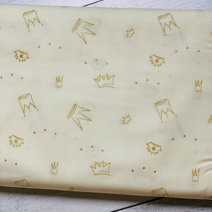 Spin & Twirl, Crowns in Cream, The RBD Designers, Riley Blake Designs, sold by the 1/2 yard or the yard