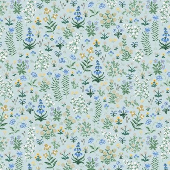 Camont - Menagerie Garden -RP701-MI3 - Mint Fabric- Rifle Paper Co- Cotton and Steel- Sold by the 1/2 yard or the yard