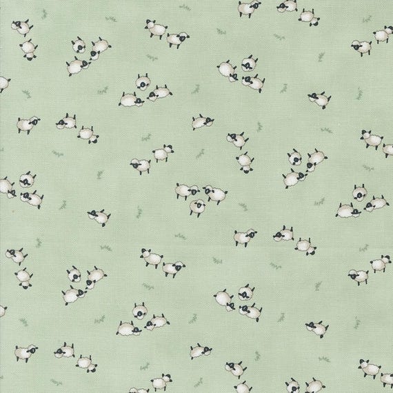 Willows Farm, Sheep In The Pasture , in Willow, By Deb Strain, 56105 18, for Moda, sold by the 1/2 yard or the yard