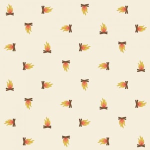 RJ1604-PE1 Camping Crew - Campfire - Pebble Fabric- Cotton and Steel- RJR- Sold by the half-yard or the yard cut continuous