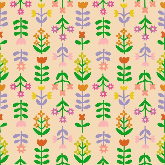 Favorite Flowers, Vintage  Flowers, in Natural, By Ruby Star Society, RS5147 12 Ruby Star, sold by the 1/2 yard or the yard