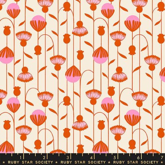 Backyard, Arches, in Fire RS2089 11, by  Sarah Watts, for Ruby Star, Moda, sold by the 1/2 yard or the yard