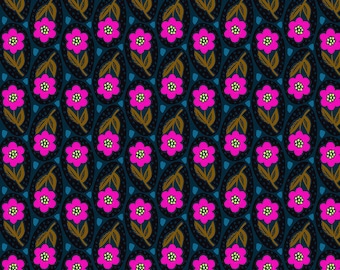 Brave, Giggle, in Indigo, By Anna Maria, for FreeSpirit Fabrics, sold by the 1/2 yard or the yard