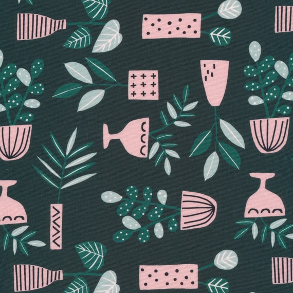 Easy Weekend, Sprouts, Quilting Cotton, by Betsy Siber, for Cloud9 Fabrics, Sold by the 1/2 yard or the yard